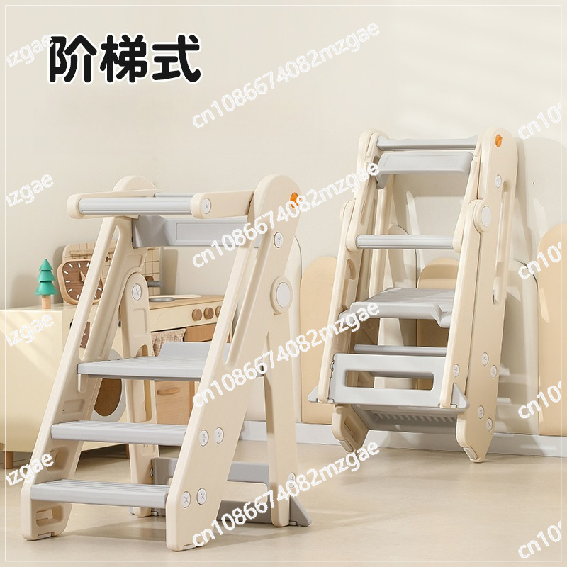 Toddler Learning Tower - Foldable Practical Learning Tower Washstand Step