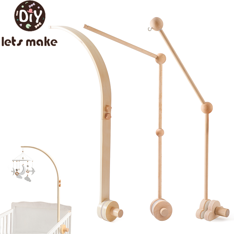 Baby Rattle Toy Set - Baby Wooden Bed Bell Bracket Mobile