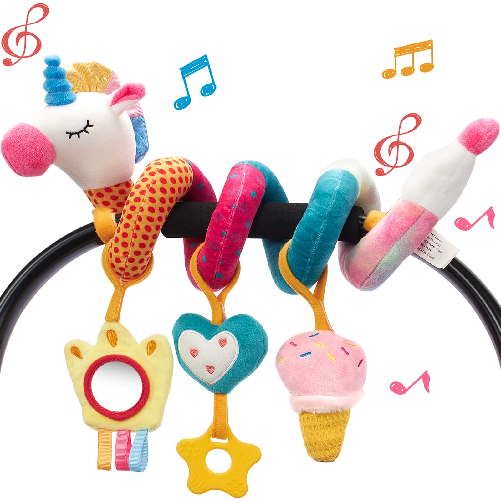 Baby Rattle Toy Set - Car Seat Toys for Babies Rattle