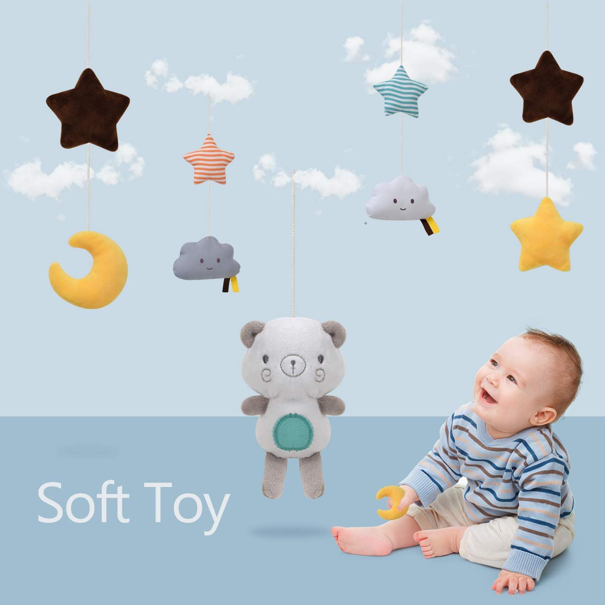 Baby Crib Mobiles Rattles Musi - Baby Rattle Toy Set ulasan dan harga