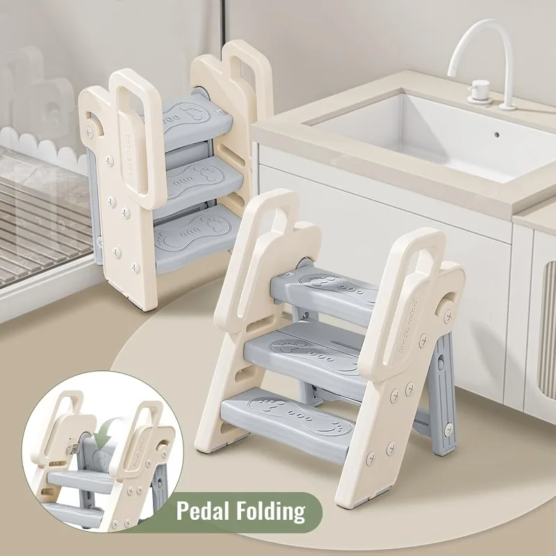 3 Step Stool with Handles Anti - Toddler Learning Tower ulasan dan harga