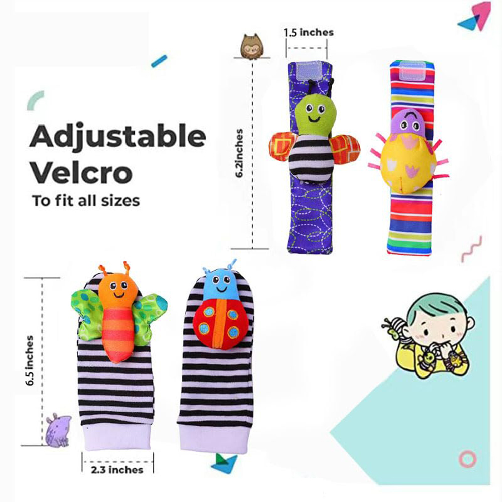 4pcs Baby Rattle Toys Cute Stu - Baby Rattle Toy Set ulasan dan harga