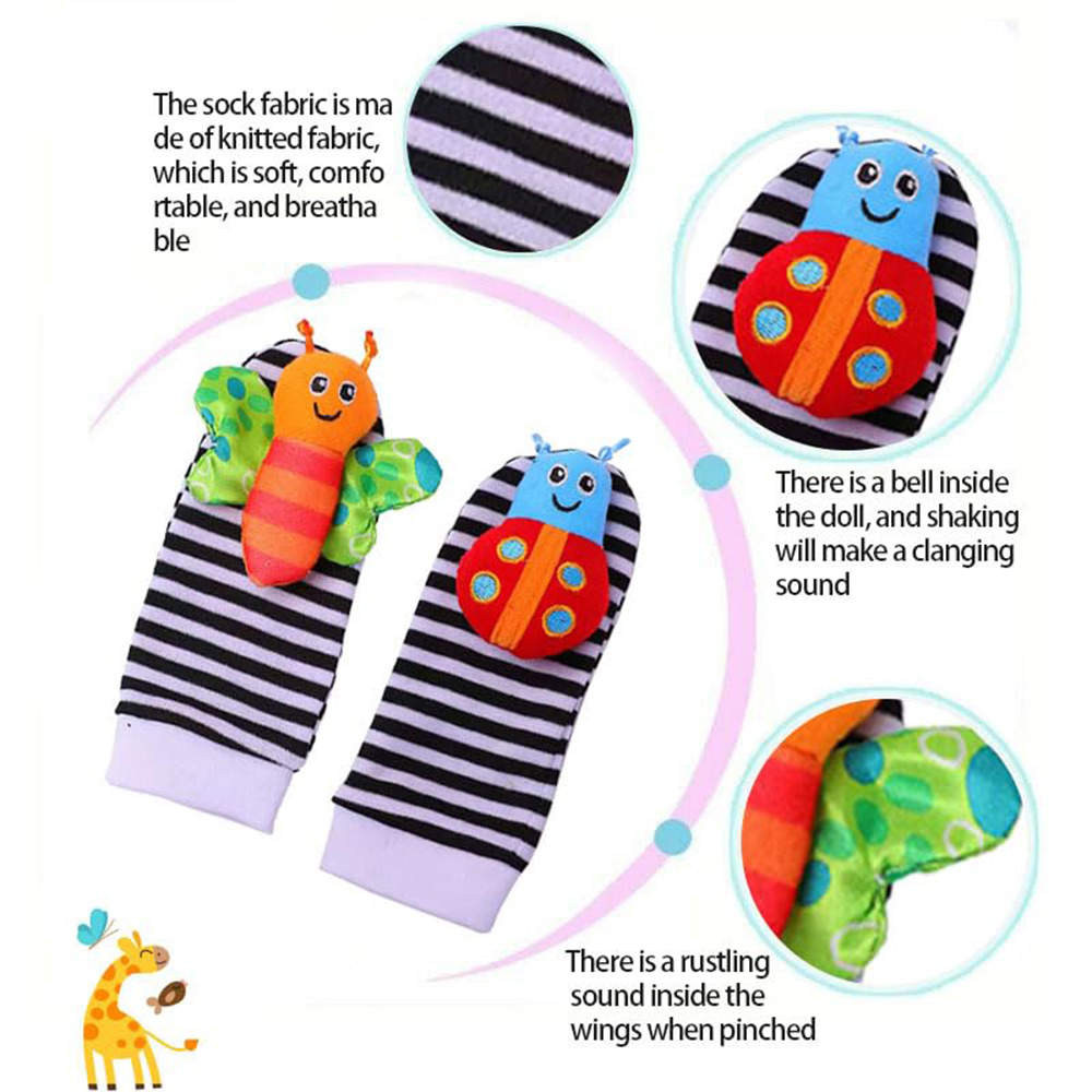 4pcs Baby Rattle Toys Cute Stu - Baby Rattle Toy Set ulasan dan harga