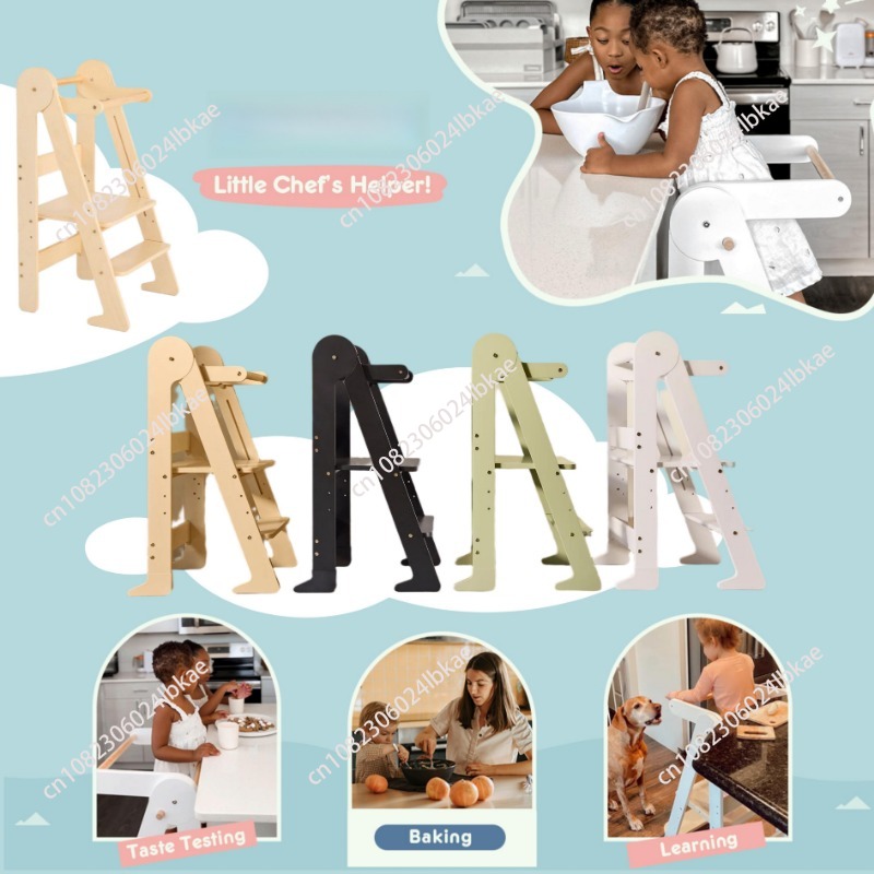 Wooden kids foldable learning  - Toddler Learning Tower ulasan dan harga