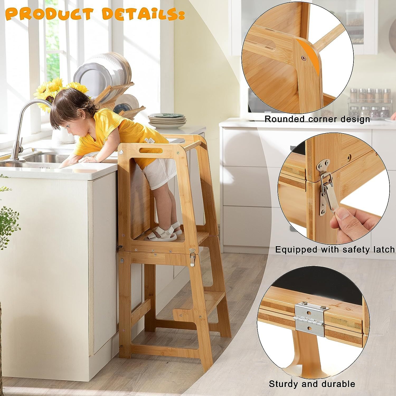 Foldable Toddler Kitchen Tower - Toddler Learning Tower ulasan dan harga