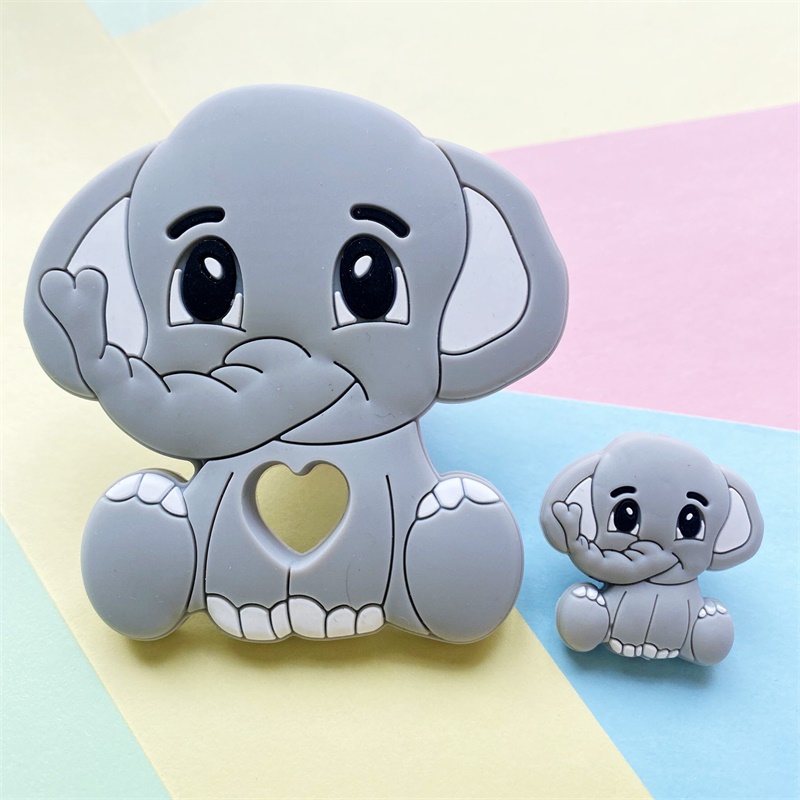 2pcs/Set Mini Silicone Elephan - Baby Rattle Toy Set ulasan dan harga