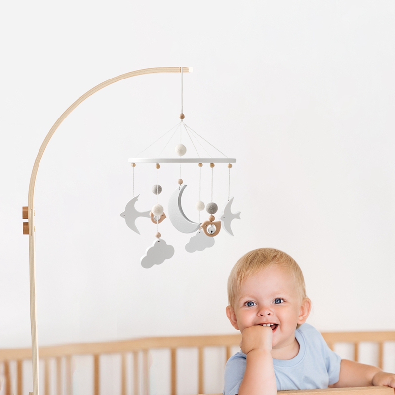 Baby Wooden Bed Bell Bracket M - Baby Rattle Toy Set ulasan dan harga