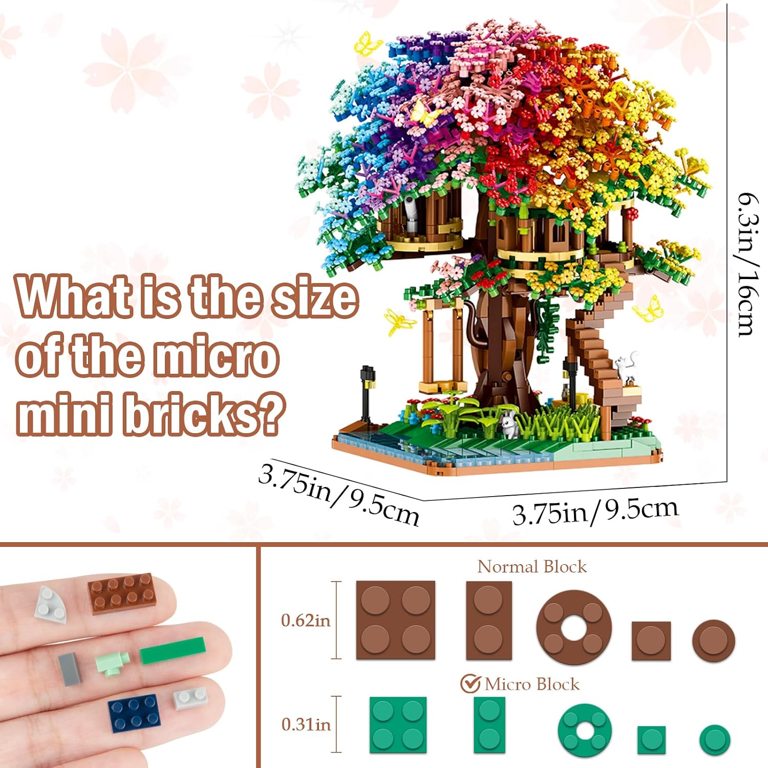 2338PCS DIY Rainbow Tree House - Lego Set Technic ulasan dan harga