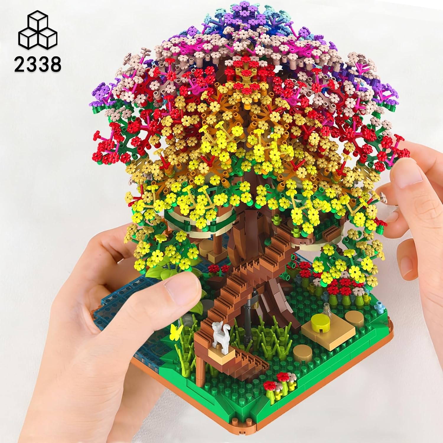 2338PCS DIY Rainbow Tree House - Lego Set Technic ulasan dan harga