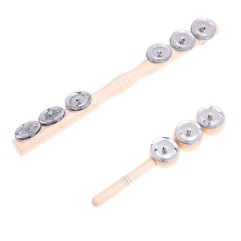 XM 1pOrff Wooden Hand 3/6 Bell - Baby Rattle Toy Set ulasan dan harga
