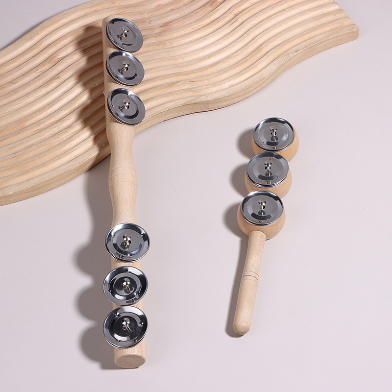 XM 1pOrff Wooden Hand 3/6 Bell - Baby Rattle Toy Set ulasan dan harga