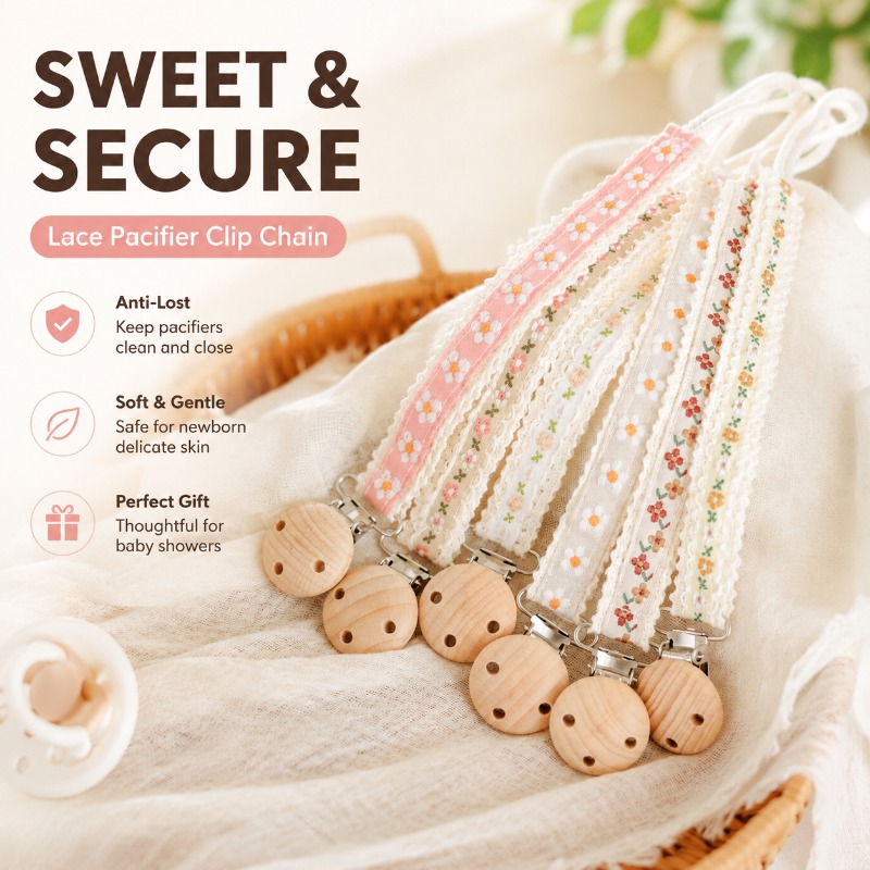 Lace Pacifier Clip Chain for N - Baby Products Dropshipping ulasan dan harga